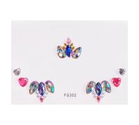 Autocollants de tatouage en strass for le visage, autocollants for le front en diamant for filles(FG302)