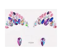 Autocollants de tatouage en strass for le visage, autocollants for le front en diamant for filles(FG304)
