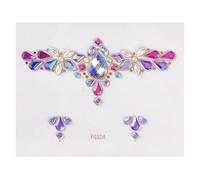 Autocollants de tatouage en strass for le visage, autocollants for le front en diamant for filles(FG324)