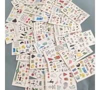 Autocollants De Tatouage En Une Seule Fois, 10 Feuilles, Dessin Animé Mignon Pour Enfants, Autocollants De Maquillage, Corps, Bras, Front Disponibles