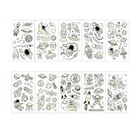 Autocollants de tatouage for enfants, autocollants de tatouage temporaires for garçons, modèle de robot(10 pcs E)