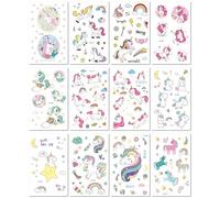 Autocollants De Tatouage Imperméables Pour Enfants, Autocollants De Visage De Vacances, Autocollants De Dessin Animé Amusants Pour Enfants Licorne 120×75mm A0129