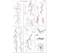 Autocollants De Tatouage Réalistes Pour Halloween, Hommes Et Femmes Effrayants, Autocollants De Maquillage Pour Le Visage Imitant Les Vaisseaux Sanguins. 24ｘ10.5cm