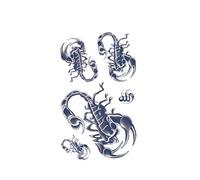Autocollants De Tatouage Semi-Permanent À Base De Plantes, Scorpion, Imperméable, Longue Durée, Simulation De Tatouage
