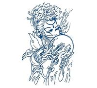 Autocollants de tatouage semi-permanents à base de plantes INTEROOKIE avec des autocollants rouges imperméables et qui ne se décolorent pas pendant 15 jours (GZ-37)