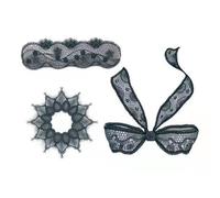Autocollants de Tatouage temporaire imperméables avec nœud en dentelle for femmes, vagues de cuisse, poitrine, Faux Tatouage Pour