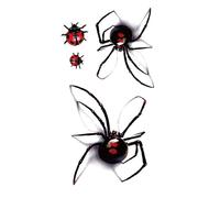 Autocollants De Tatouage Temporaires Imperméables Jetables, Motif D'araignées, Insectes De Couleur 3d, Transfert D'eau