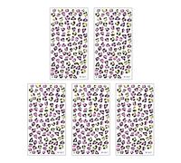 Autocollants De Tatouage Visage D'impression Sexe Décalcomanies 'art Corporel Temporaire Pour La Conception Imperméable Maquillage Festival Fête 5 Feuilles 'autocollants Tatouage