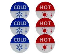 Autocollants de température de l'eau faciles à appliquer pour identifier l'eau chaude et froide