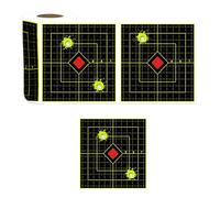 Autocollants de tir réactifs - 100 6 pouces de 6 pouces et chaussures d'éclaboussures internes externes fluorescentes | Rouleau autocollant d'objectifs visibles idéal pour l'entraînement en polygon