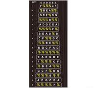 Autocollants de touche adaptés aux débutants pour comprendre les accords de position ouverte, les formes mobiles et les connexions d'échelle sur les guitares à échelle standard