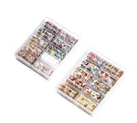 Autocollants de transfert d'aluminium pour Nail Art de noël, 2 boîtes 20 rouleaux, enveloppes pointes, décoration manucure à faire soi-même
