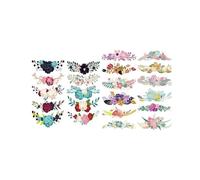 Autocollants De Transfert De Chaleur De Fleurs, 22 Pièces, Patchs De Fer Pour Enfants, T-Shirt Et Vêtements Pour Femmes, Décorations De Bricolage