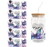 Autocollants De Transfert Dtf, Asudaro Autocollants Transfert Série Florale Pour Tasses Autocollants Transfert Imperméables Pour Tasses En Verre Autocollant Végétal Décoratif 16 OZ