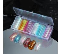 Autocollants de transfert en forme d'écailles de sirènes pour ongles