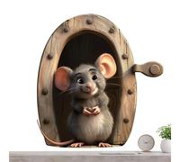 Autocollants De Trou De Souris | Migères 3D Mignonnes Dans Les Autocollants Muraux Du Trou | Autocollants D'animaux Amusants, Décalcomanies Easy Peel And Stick, Souris En Autocollant De Trou Pour Déco