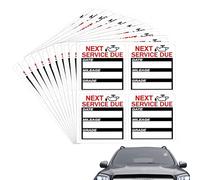 Autocollants de vidange d'huile pour pare-brise, 40 autocollants de rappel de service de 2 x 2 pouces | Étiquettes de rappel d'expiration du service suivant