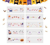 Autocollants de visage d'Halloween,autocollants de personnages d'Halloween, Maquillage d'Halloween avec motif de sang, Cadeaux de fête Trick Or Treat, 10X maquillage de sorcière pour femmes, autocolla