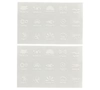 Autocollants De Voiture 2 Feuilles, Autocollants De Commutateur De Tableau De Bord, Autocollants De Bouton De Voiture, Décoration, Autocollants Drôles, Décoration De Voiture