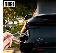 Autocollants de voiture 3D Requin, décalcomanies créatives mignonnes, logo, signe universel pour femmes et hommes, accessoires automobiles, convient pour la carrosserie complète et la fenêtre arrière 