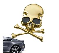 Autocollants de voiture à crâne 3D - Autocollants de voiture à crâne 3D décoratifs | Badge d'emblème du véhicule du crâne, remplacement de parure de parure de parure de badge en métal 3D, autocollants