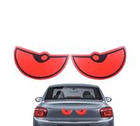 Autocollants De Voiture - Autocollant De Voiture À Yeux Réfléchissants De 4,13x2,95 Pouces, Réflecteur D'avertissement Auto-adhésif, Pour La Sécurité Des Rétroviseurs | Autocollants D'avertissement De