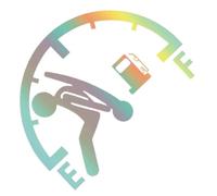 Autocollants de voiture - Autocollants réfléchissants amusants pour véhicules - Enseigne imperméable pour bouchon de réservoir à forte consommation de carburant pour voitures camions SUV Sedan