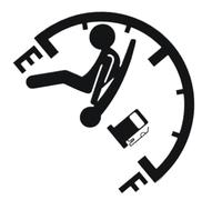 Autocollants de voiture - Autocollants réfléchissants amusants pour véhicules - Enseigne imperméable pour bouchon de réservoir à forte consommation de carburant pour voitures camions SUV Sedan