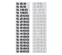 Autocollants de voiture avec logo lettre 2D 3D ABS S63 65 160 S220 250 S480 S550 S600, rénovation du coffre arrière, déplacement(3D sharp,CHROME_S220)