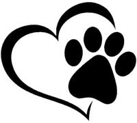 Autocollants De Voiture Bel Amour Le Chien Patte Impression Autocollant Drôle Moto Voiture Style Vinyle Autocollant Étanche 14 X 12 Cm