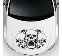 Autocollants De Voiture De CrâNe, Halloween Stickers Voiture Crâne Capot Autocollants Tête De Mort Capuche Voiture Autocollant crâne Voiture pour Autocollants Corps Camion Hayon Fenêtre Porte