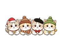 Autocollants de voiture décalcomanies amusantes chats kawaii