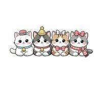 Autocollants de voiture décalcomanies amusantes chats kawaii