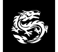 Autocollants de Voiture Dragon Totem, Asudaro 5 Pcs Autocollants Tribal Yin Yang Dragon Autocollants de Capot de Voiture en PVC Imperméable Pour Voitures Caravanes Motos Réfrigérateurs 13cm x 11.8cm