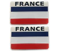 Autocollants de Voiture Drapeau français 3D, 2 pièces, Logo en métal Auto-adhésif 3, 2x2 Pouces, Style 1