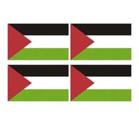 Autocollants de voiture drapeau palestinien 4 pièces autocollants palestiniens imperméables autocollants décoratifs pour pare-chocs de fenêtre de voiture