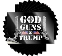 Autocollants de voiture drôles Donald Trump Merchandising Cadeaux God Guns and Trump Autocollant Trump Prank Stickers pour adultes Petit homme Cave Sign Autocollants et décalcomanies de voiture (12 x