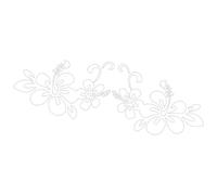 Autocollants de voiture en forme de fleurs - Réfléchissant la nuit lumineuse, 19,9 x 7,8 cm - Dimensions du graphique du véhicule - Appliques florales extérieures automobiles - Décoration automobile
