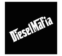 Autocollants de Voiture en Vinyle Diesel Mafia, 12x3cm, Noir/Argent/Laser (Color : WH, Size : 12X3CM)