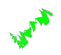 Autocollants de Voiture Forest Mountain Graphics Décoration de carrosserie Décalcomanies en Vinyle Accessoires(Green,110X49.5CM)