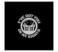 Autocollants de voiture « Je t'ai dans ma ligne mire » Crâne effrayant Personnalité Pare-chocs fenêtre Accessoires décalcomanies décoratives en PVC(Silver,20cm*20cm)