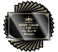 Autocollants de voiture « Keep Calm I'm The Best It Manager » pour homme (8 x 12 cm)