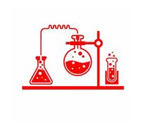 Autocollants de voiture Laboratoire chimique Science Chimie PVC Accessoires décoration imperméables(Red,24cm*16cm)