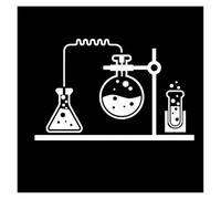 Autocollants de voiture Laboratoire chimique Science Chimie PVC Accessoires décoration imperméables(WHITE,24cm*16cm)