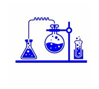 Autocollants de voiture Laboratoire chimique Science Chimie PVC Accessoires décoration imperméables(Blue,24cm*16cm)