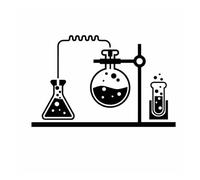 Autocollants de voiture Laboratoire chimique Science Chimie PVC Accessoires décoration imperméables(Black,24cm*16cm)