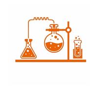 Autocollants de voiture Laboratoire chimique Science Chimie PVC Accessoires décoration imperméables(Orange,18cm*12cm)