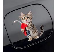 Autocollants de voiture rigolos pour réservoir d'essence chiens chats