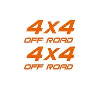 Autocollants de voiture tout-terrain 4X4 de personnalité, accessoires de décalcomanies décoratives en vinyle for carrosserie de voiture, fenêtre, pare-chocs(Orange,16 * 16cm)