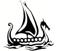 Autocollants de voiture, Vikings bateau voiture camion ordinateur portable moto autocollants réfléchissants autocollants décorationOpération facile